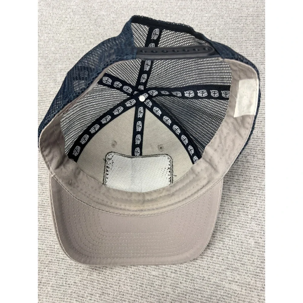 Ron Jon Surf Shop Gray Navy Blue Mahi Mahi Fish Mesh Trucker Hat Snapback Cap